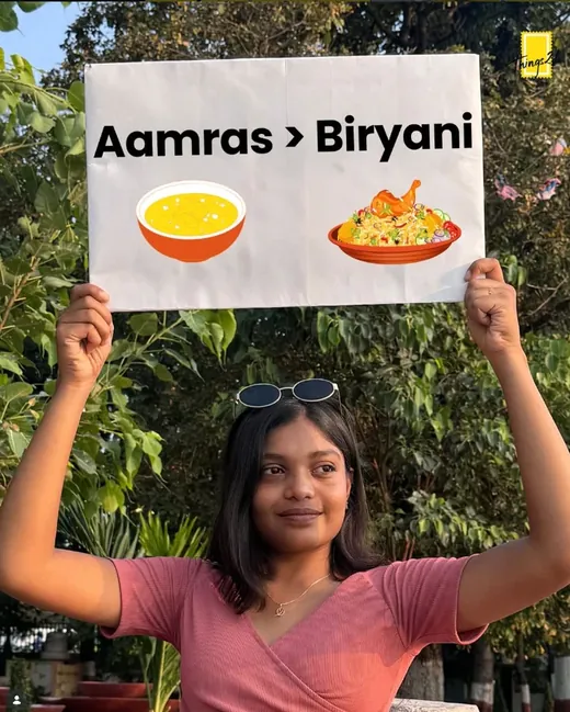 Aamras over Biryani campaign shoot